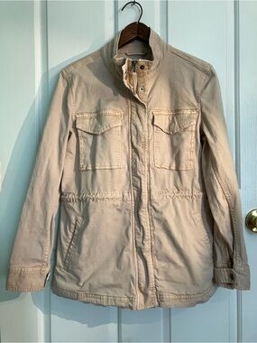 Style & Co. Light Beige Drawstring Waist Utility Jacket